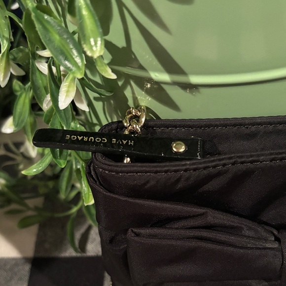 Kate Spade New York Black Satin Bow Purse HAVE COURAGE - Picture 2 of 5